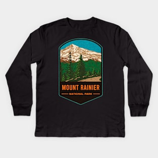 Mount Rainier National Park Kids Long Sleeve T-Shirt